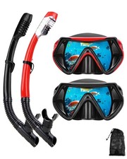 Snorkeling Gear for Adults, Dry Snorkel Mask Set, Scuba Diving Snorkle mask S...