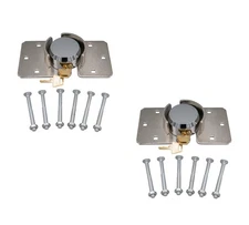 2Pk Heavy Duty Hidden Shackle Padlock & Hasp with Keyed Alike for Trailer Vans