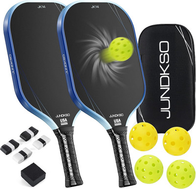 Pickleball Paddles Set of 2 - Carbon Fiber Pickle Ball Paddle Composite -USAPA A