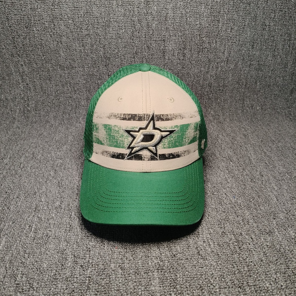 47 Brand Dallas Stars NHL Trucker Snapback Hat Green Beige Cap