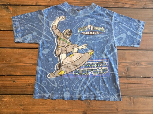 Vintage 1998 Power Rangers Space Shirt.Kids. Cartoon. 1990s. Vtg