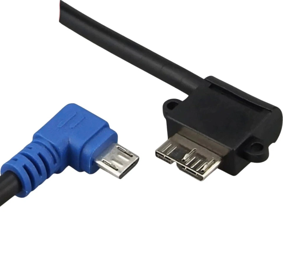 Micro 5-Pin to Micro-B OTG Cable 0.5m Male to Male for Camera Phone Storage - Image 2 of 4