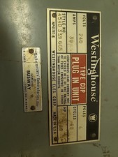 Westinghouse Type COP Plug IN Unit 30 amp 240 v FREE SHIPPING 