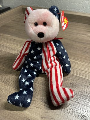 SPANGLE PINK FACE #4245 BEAR TY BEANIE BABY