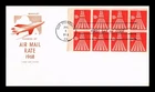 DR JIM STAMPS US COVER AIR MAIL 10C BOOKLET FDC HOUSE OF FARNAM CACHET