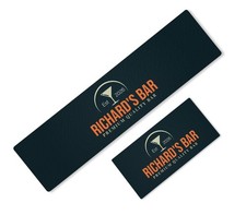 Personalised Bar Runner with Custom Text – Ideal for Home Bar, Pub or Café 123