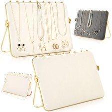 2 Pack Necklace Display Stand for Vendors 14 x 9.7 Inch Large Velvet Necklace...