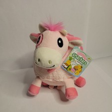 Aplantable Fresa Vaca Snugglemi Snackers Peluche Animal Rosa Suave Mini