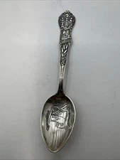 Vintage Sterling Silver New Jersey Atlantic City  Rolling Chair Souvenir Spoon
