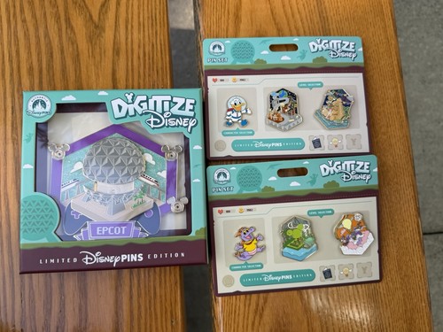 2026 Disney World Parks Digitize EPCOT Jumbo 7 Pin Set LE 3000 Figment