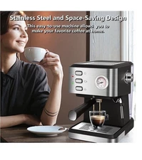 Espresso Machine Gauge Milk Frother Steam Model CM3020 silver&black  