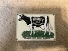 Vintage 1991 Ande Rooney Hersheys Milk Chocolate Cow Enamel Porcelain Sign