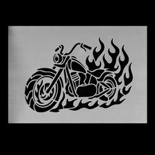 Schablonen Airbrush Basteln Schablone Vintage Wand Motorrad Bike   # 2124