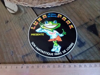 Alter Aufkleber Luna Park St Jean de Monts Freizeitpark Frosch