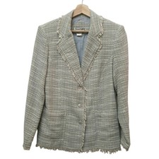 Vintage Winter Silks SMALL Knit Silk Blend Button Front Blazer Quiet Luxury