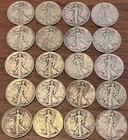 Roll of 20 Silver Walking Liberty Half Dollars  Halves Assorted Dates@ed