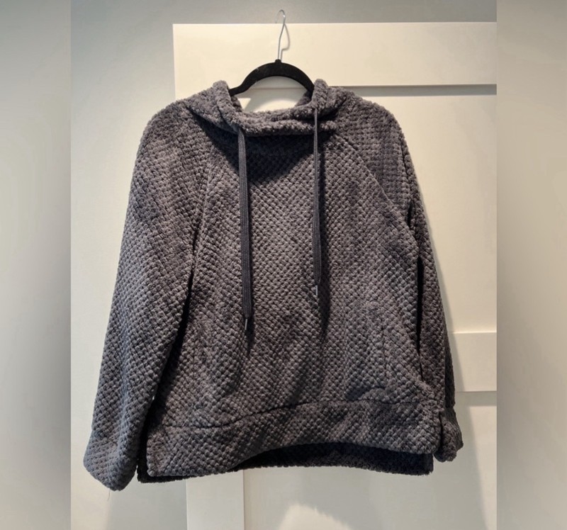 Members Mark Women’s Plush Pullover Sweatshirt M Gray