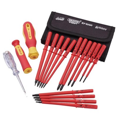 Draper XP1000 18-teiliges Präzisions-Schraubendreher-Set | Einheitsgröße, rot und gelb
