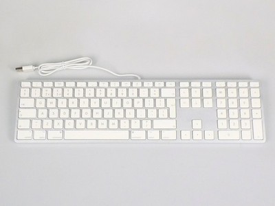 LMP 17527 QWERTY UK English USB Tastatur mit Ziffernblock Aluminium Weiss-Silber