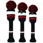 Golf Pom Pom Head Covers Club Knit Headcovers Wood for Driver Fairway Hybrids