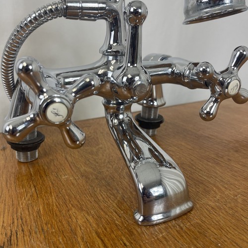 Vintage Bath And Shower Mixer Taps Chrome Victorian Style - Picture 5 of 8