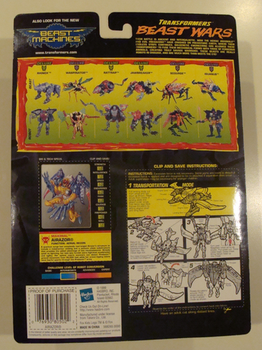 1999 Transformers Beast Wars Deluxe ~Airazor~ Hasbro/Fox Kids..MOMC.. - Picture 3 of 4