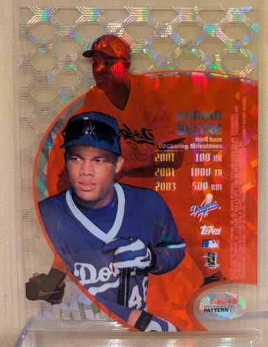 1998 Topps Tek Pattern 50 DIFFRACTOR #49 Adrian Beltre ULTRA RARE PARALLEL - Picture 2 of 2