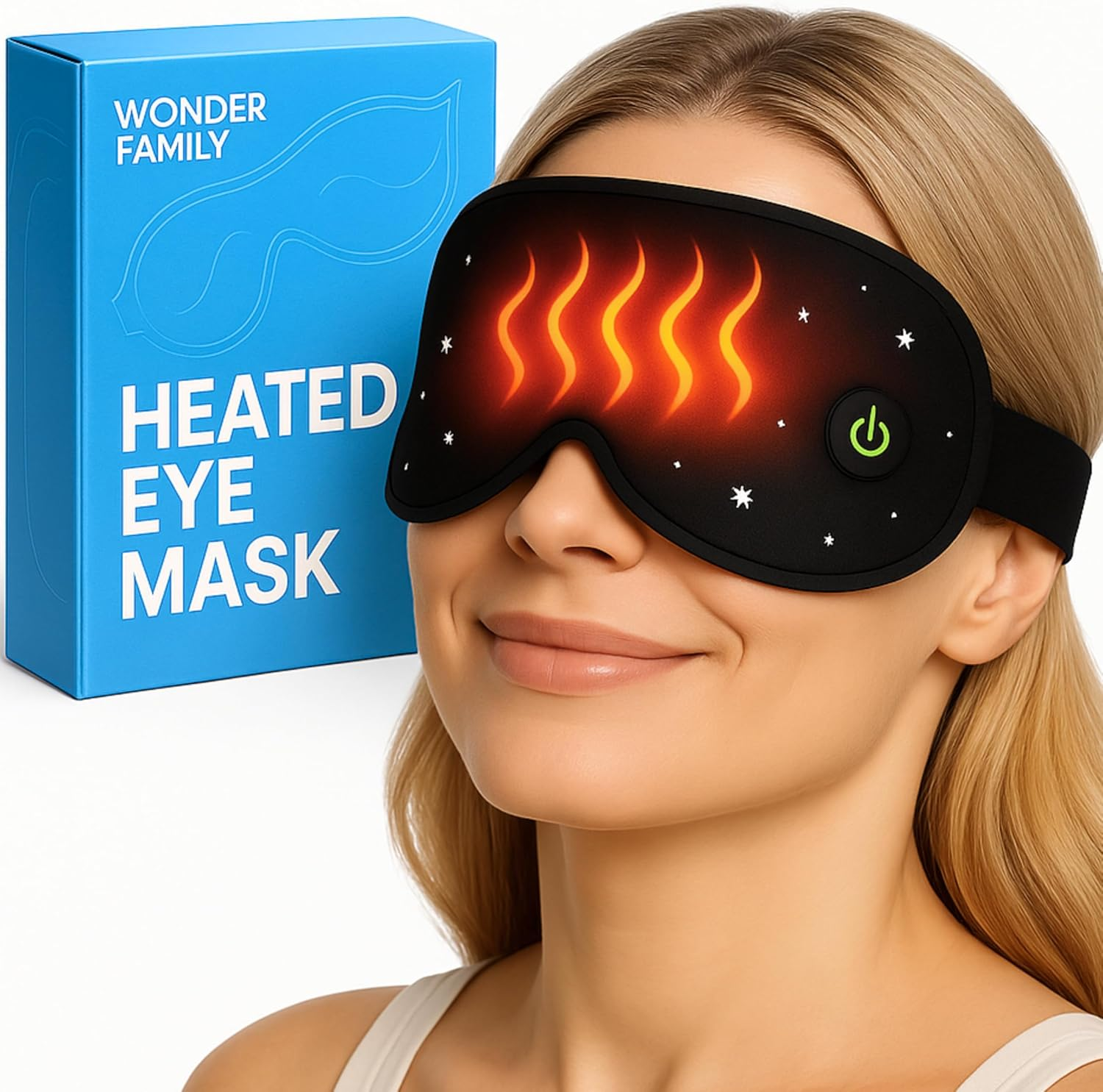 Soothing Heated Eye Mask for Dry Eyes, Migraine Relief & Puffiness Reduction – Reusable Warm Compress-image