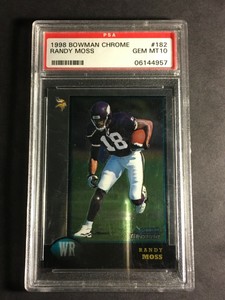 1998-Bowman-Chrome-Randy-Moss-rookie-PSA-10-Gem-Mint