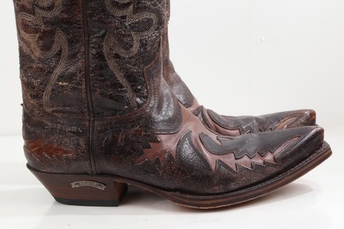 SENDRA Brown Leather Pointed Toe Western Boots Size 8 W - Picture 15 of 17