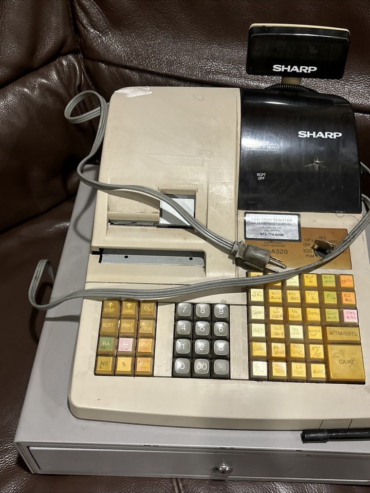 Sharp Electronic Cash Register ERA320 One Key ,Tested / READ