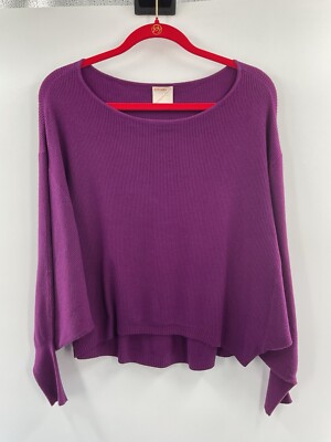 Kerisma women s purple knit top cropped shawl type top S/M 087