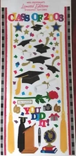  3 Sheet Mrs Grossman Limited Edition GRADUATION 2003 Stickers diploma cap