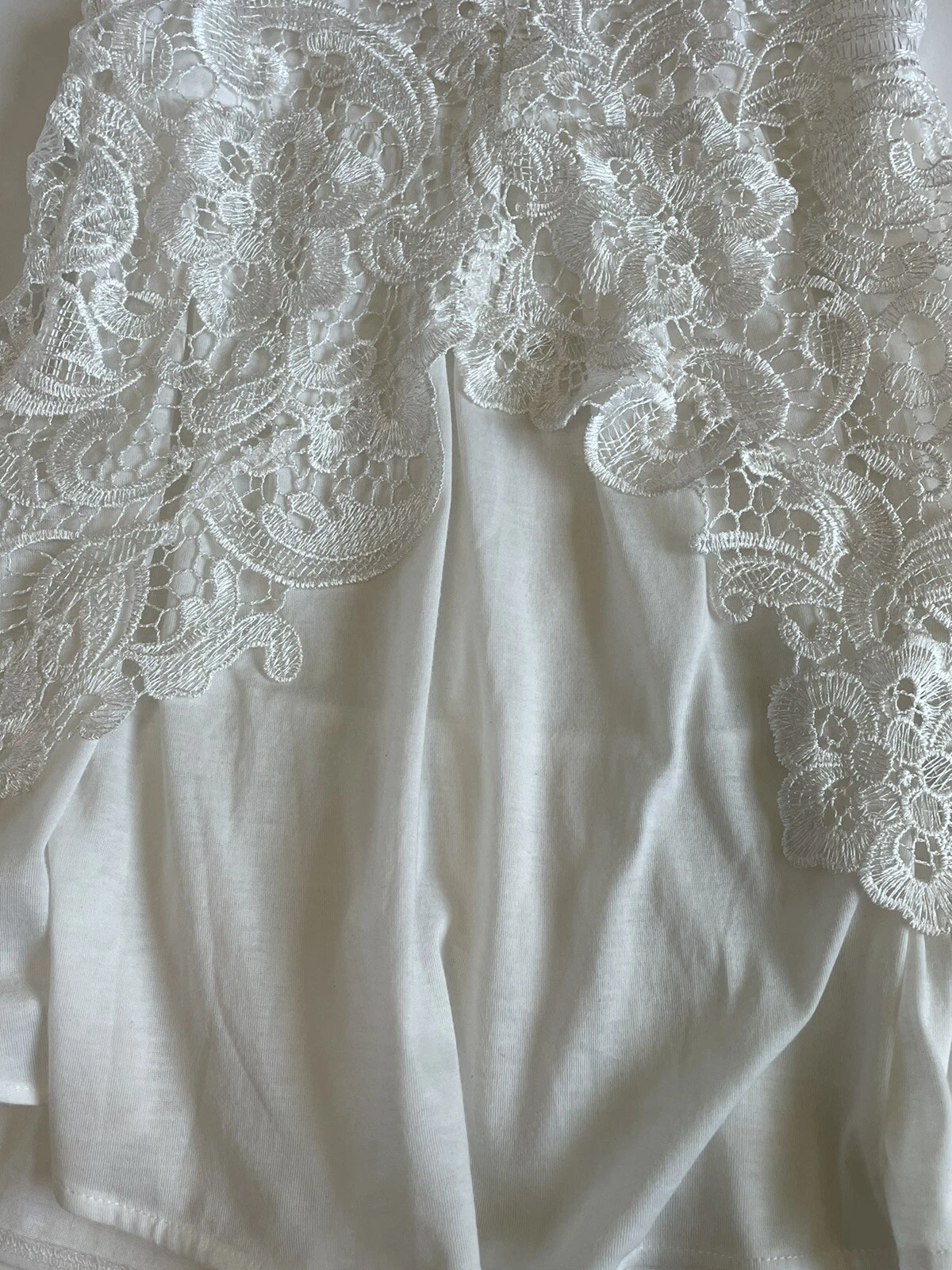 Abito foderato all'uncinetto Kenzo Bambini Bianco Pizzo Taglia 8 128 Festa Comunione Formale $230