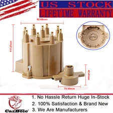 Ignition Distributor Cap and Rotor Kit HEI For 1987-1995 Chevy GMC V8 Tan 8132