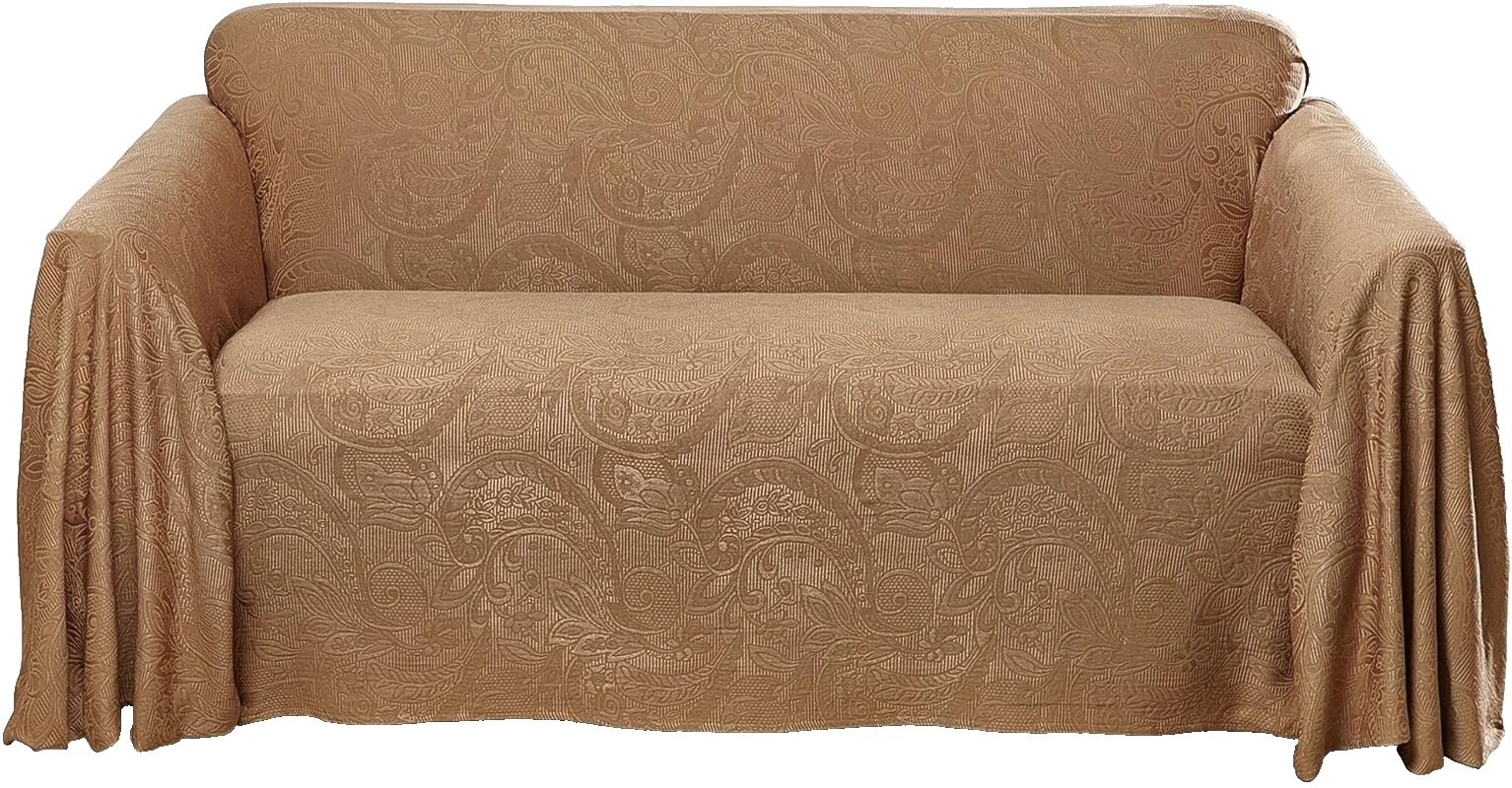 Mezcla de algodón marrón sólido Fundas para Muebles