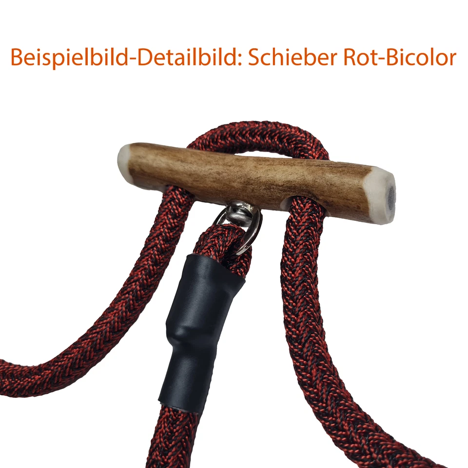 stufenlose Jagdleine Führleine Umhängeleine 8mm 260-300cm Moxonleine Zugstopp - Bild 2 von 3