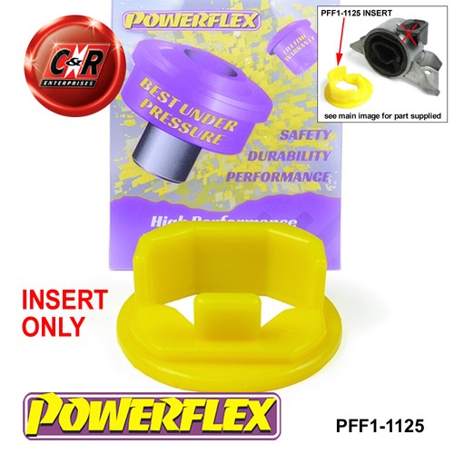 Insert De Support Moteur Inférieur Arrière Powerflex Pour Peugeot 208 (2012 ->) - Neuf - Rigidité Jaune (70 Shore)