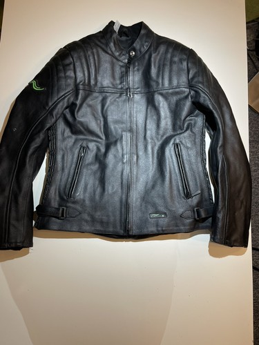 Women Ridex Black Leather Motorcycle Jacket / Size Small - used In VGC - 第 1/14 張圖片