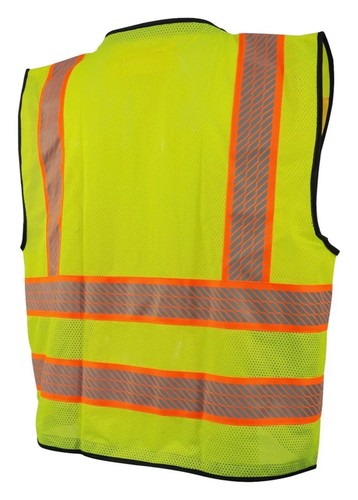 Outdoor Work High Visibility Reflective Zipper Safety Vest With Pockets - Picture 9 of 9