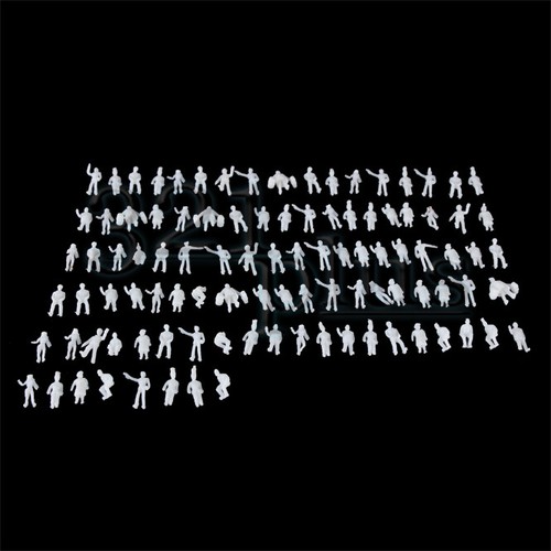 100 pcs. Z Scale People 1:220 Scale Plastic Figures Plastic Z Gauge Miniatures - Picture 4 of 4