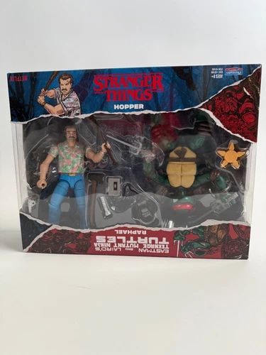 Playmates Teenage Mutant Ninja Turtles Stranger Things Raphael & Hopper