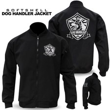 Soft Shell Dog Handler, Security, Jacket Reflector Front/Back Black