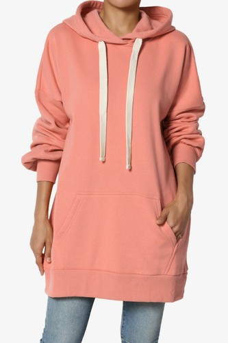 TheMogan S~3X Oversized Pullover Fleece Hooded Sweatshirt Oversized Tunic Hoodie - Picture 9 of 146