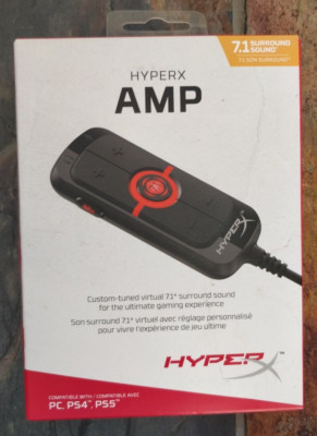 Kingston HyperX AMP USB Sound Card Virtual Surround Sound Gaming PS5 PC  PS4 UK