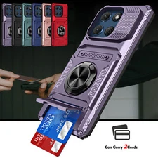 For Motorola Moto G 5G/Power/Stylus 5G 2025 Shockproof Card Holder Stand Case