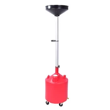 18 Gallon Portable Waste Oil Drain Industrial Fluid Drain Tank Adjustable Funnel