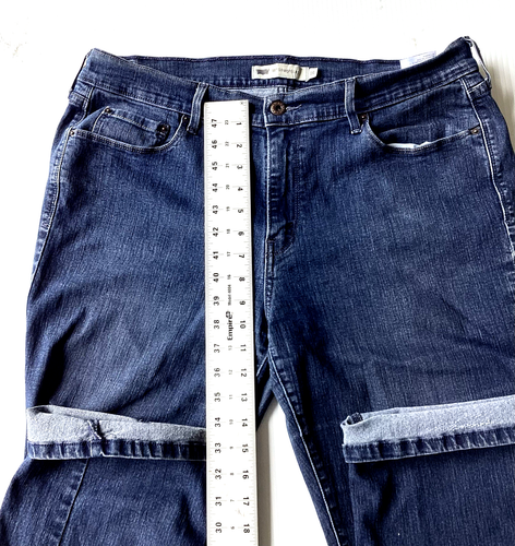 Levi's 505 Straight Leg Größe 16 (40) ohne Gürtel Taille Damen Jeans Denim - Bild 15 von 19