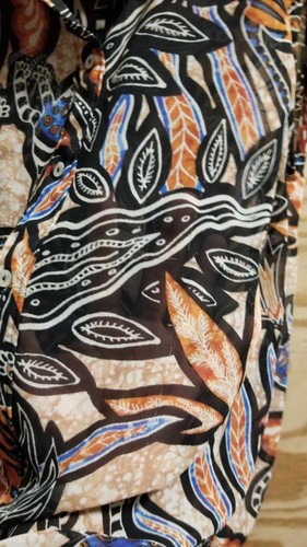 H&M Women's Top Size 6 Shirt Blouse Sleeveless Mix Print Leaves Multicolored - Picture 3 of 8