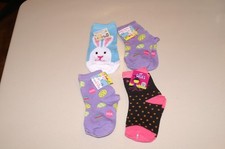 LOT OF 4 GIRLS SZ 5-6.5 EASTER AND HALLOWEEN SOCKS - NWT